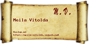 Meila Vitolda névjegykártya